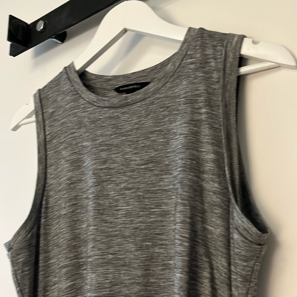 Banana Republic | Ruched Jersey Sleeveless Dress | Heather Gray | Size S/M - Picture 5 of 8